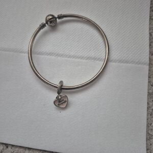 Pandora Silver Bracelet with Heart Charm
